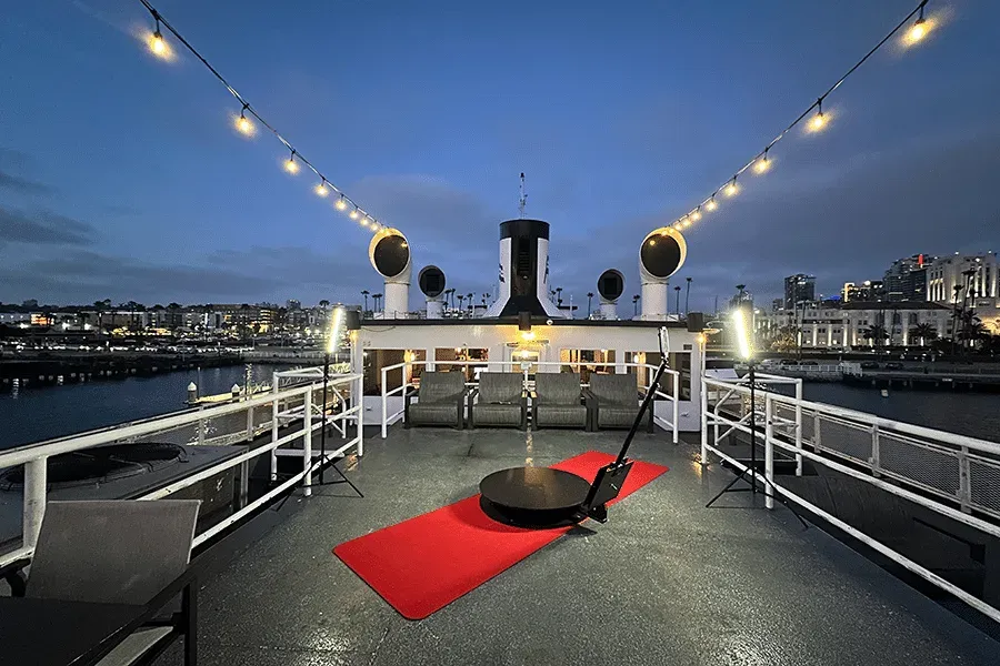 360 photo booth at a San Diego corporate event