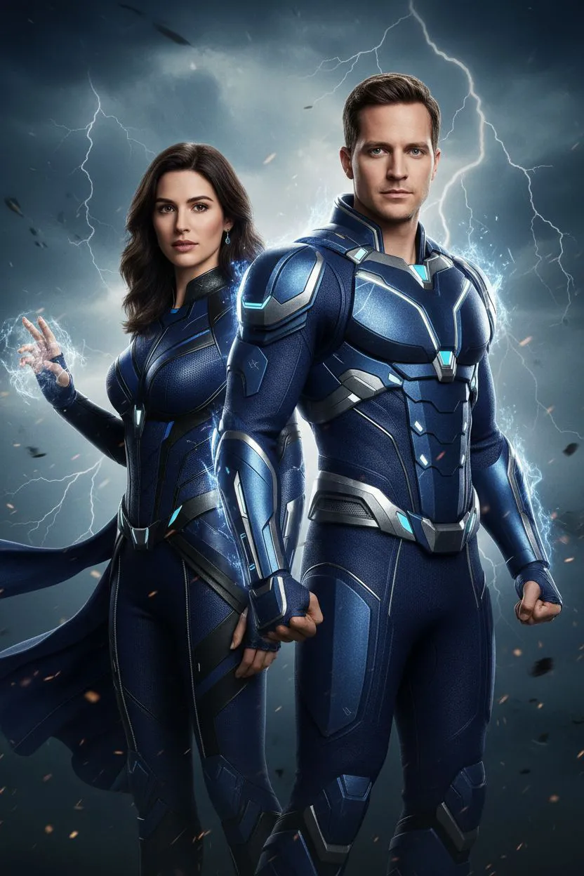 Epic movie poster AI portrait transformation.